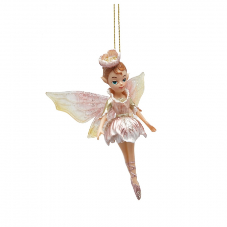 ORNAMENTE BRAD - Ornament brad Zana Florilor, 10 cm, roz - BraziPremium.ro