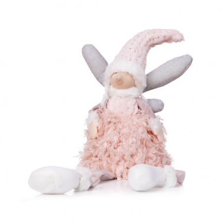 Figurine si decoratiuni pentru brad - Ornament brad Zana cu lumina, roz, 52 cm