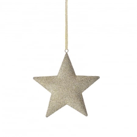 Candy Christmas - Ornament brad Stea, 11x12 cm, metal, auriu - BraziPremium.ro