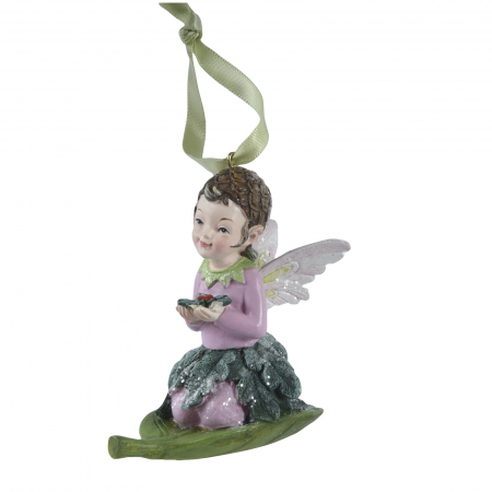 Ornament brad Zana Padurii glitter, 8 cm, rasina, verde - BraziPremium.ro [0]