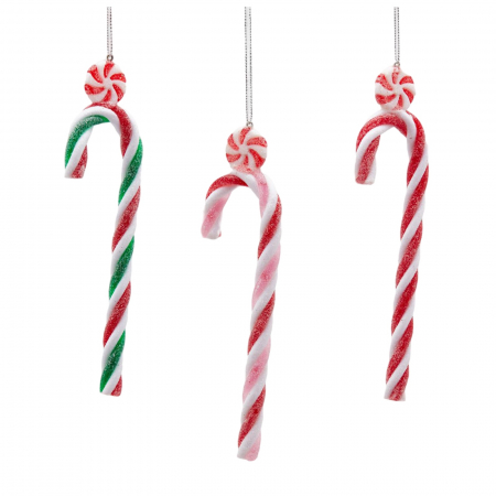 ORNAMENTE BRAD - Set 3 ornamente brad Candy Cane, 18 cm, multicolor - BraziPremium.ro