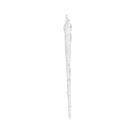 Ornamente pentru brad - SSet 3 globuri brad model turture de gheata, 20 cm, transparent - BraziPremium By OLLMA