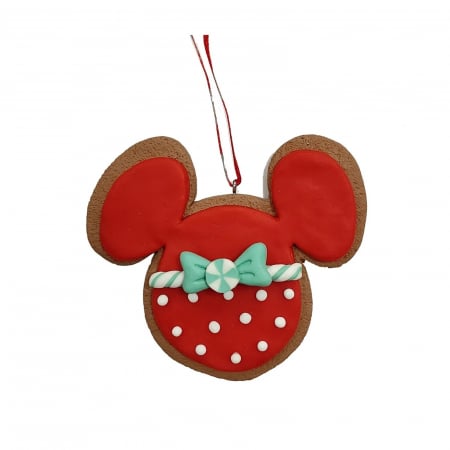 Disney Magic Christmas - Ornament brad Mickey Mouse din turta dulce, Disney, 8 cm, rosu - BraziPremium.ro