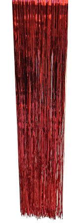 Beteala - Set 6 folii beteala franjuri pentru brad Craciun, 14x76 cm, vinil, rosu - BraziPremium.ro