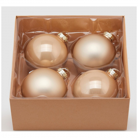 Set 4 globuri brad Christmas Dream 10 cm, somon - BraziPremium.ro [1]