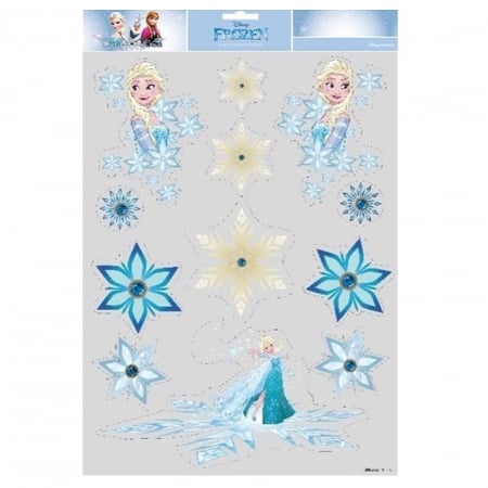 Decoratiuni Craciun pentru Casa - Stickere geam Elsa Frozen 2 , Disney, albastru - BraziPremium.ro