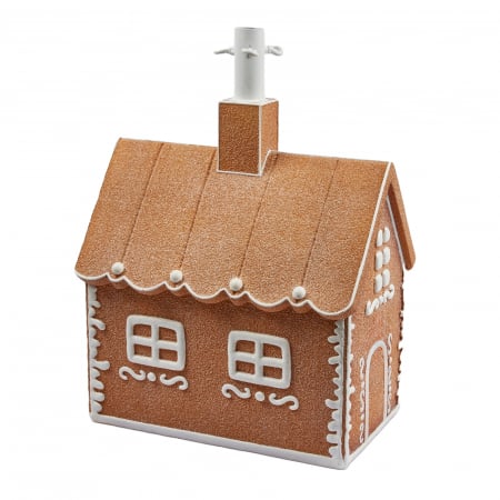 Candy Christmas - Suport pentru brad model Casuta din turta dulce, 55x40x27 cm, maro - BraziPremium.ro