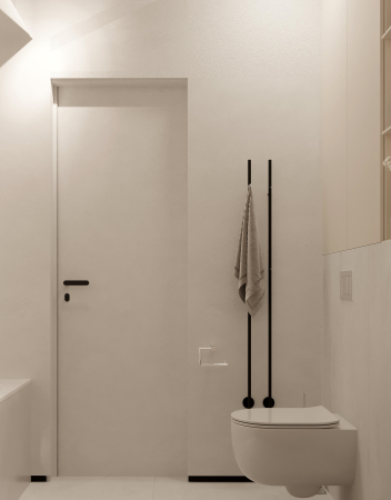 Suport vertical pentru prosoape negru mat [4]
