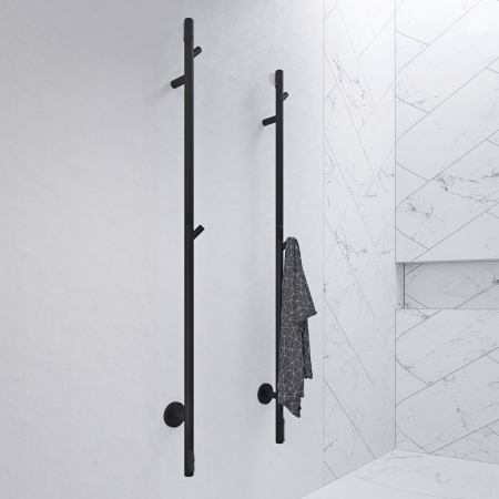 Suport vertical pentru prosoape negru mat [2]