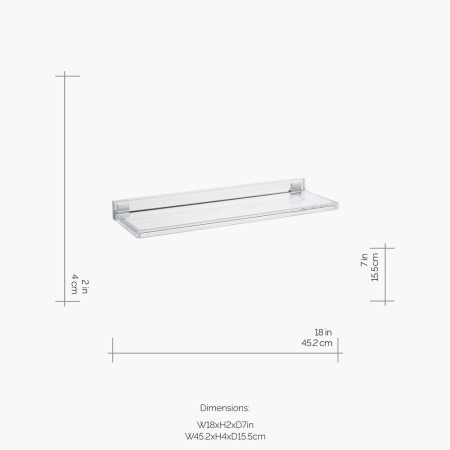 Etajera Kartell by Laufen Shelfish design Ludovica & Roberto Palomba, 45x15cm, transparent [1]