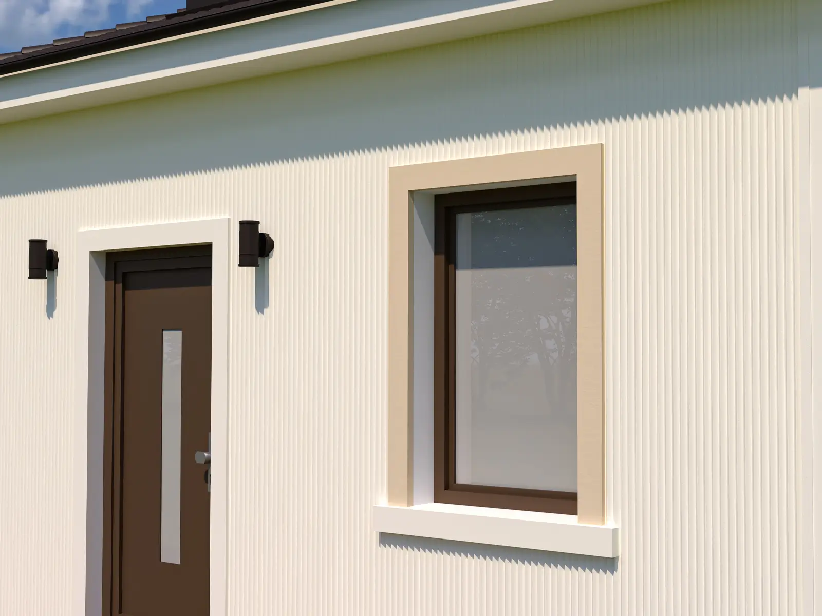 Ancadrament Fereastra pentru Exterior din Polistiren Expandat Laminat cu Rasina FP146, H 70 x L 30mm, Lungime 2 m [2]