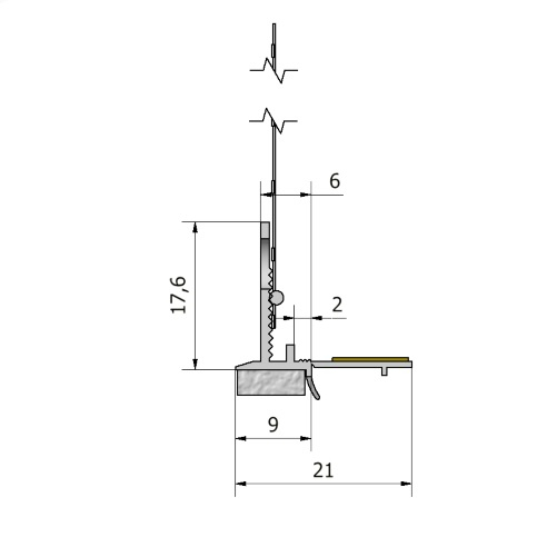 Element de Legătură Uși și Ferestre Anputzleiste UL RAL8024 2.4m [2]