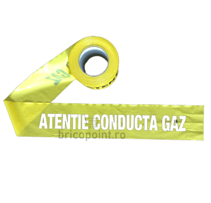 Banda de Semnalizare Galbena - Atentie Conducta Gaz, 200m/rola [2]