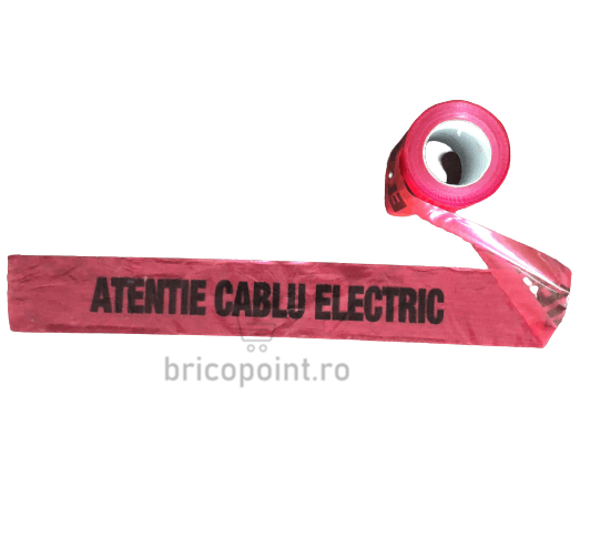 Banda de Semnalizare Rosie - Atentie Cablu Electric, 200m/rola [2]