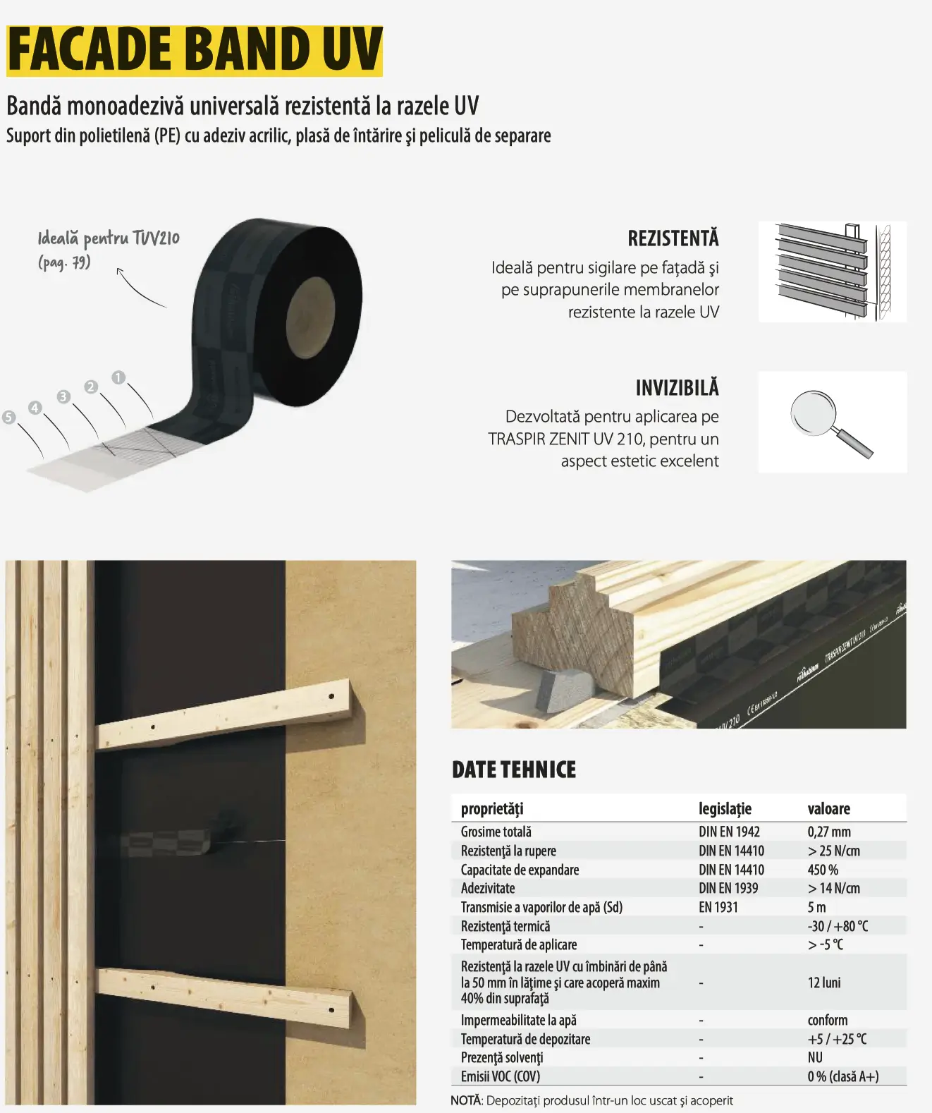 Bandă Etanșare Rezistentă la Razele UV FACADE BAND UV 60mm x 25m [4]