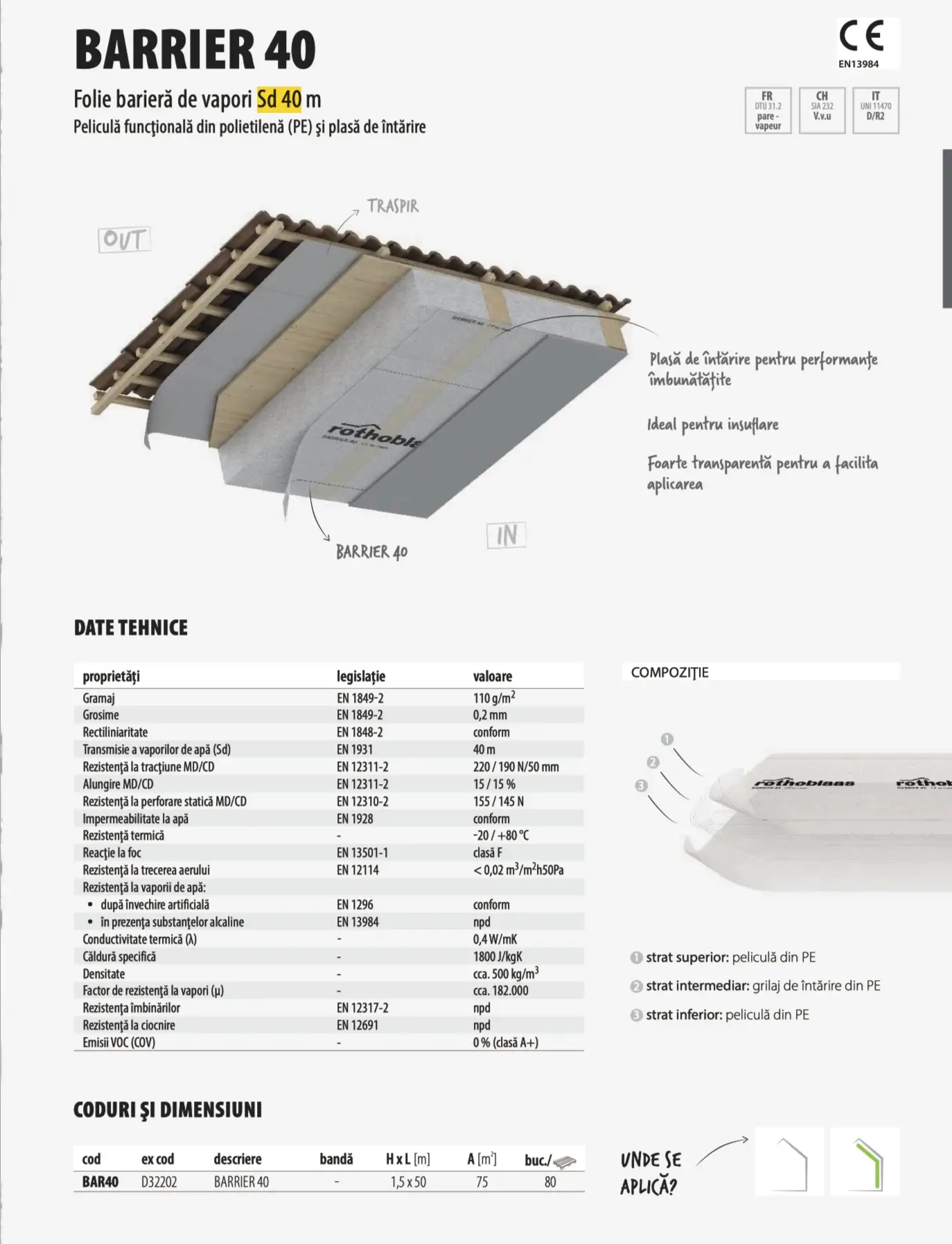 Barieră de Vapori BARRIER NET SD40 1.5x50m 75mp [3]