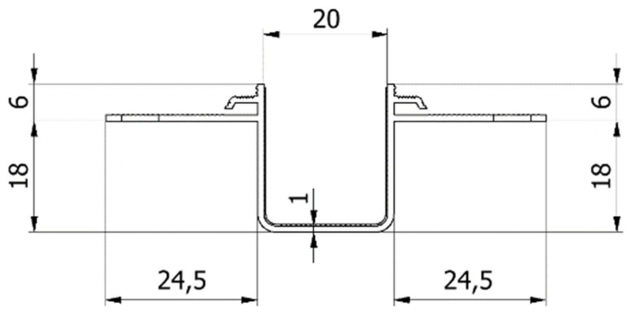 Bossenprofil Profil Nut pentru Realizare de Bosaje pe Fațadă 20mm x 2.5m [2]