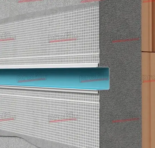 Bossenprofil Profil Nut cu Plasă pentru Realizare de Bosaje pe Fațadă 30mm x 2.5m [3]
