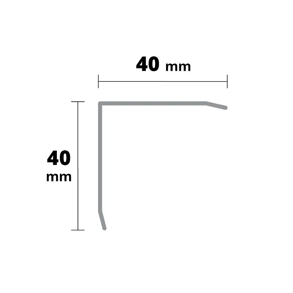 Colțar inox Periat Protecție Muchii Drepte 40/40 1,5m [3]