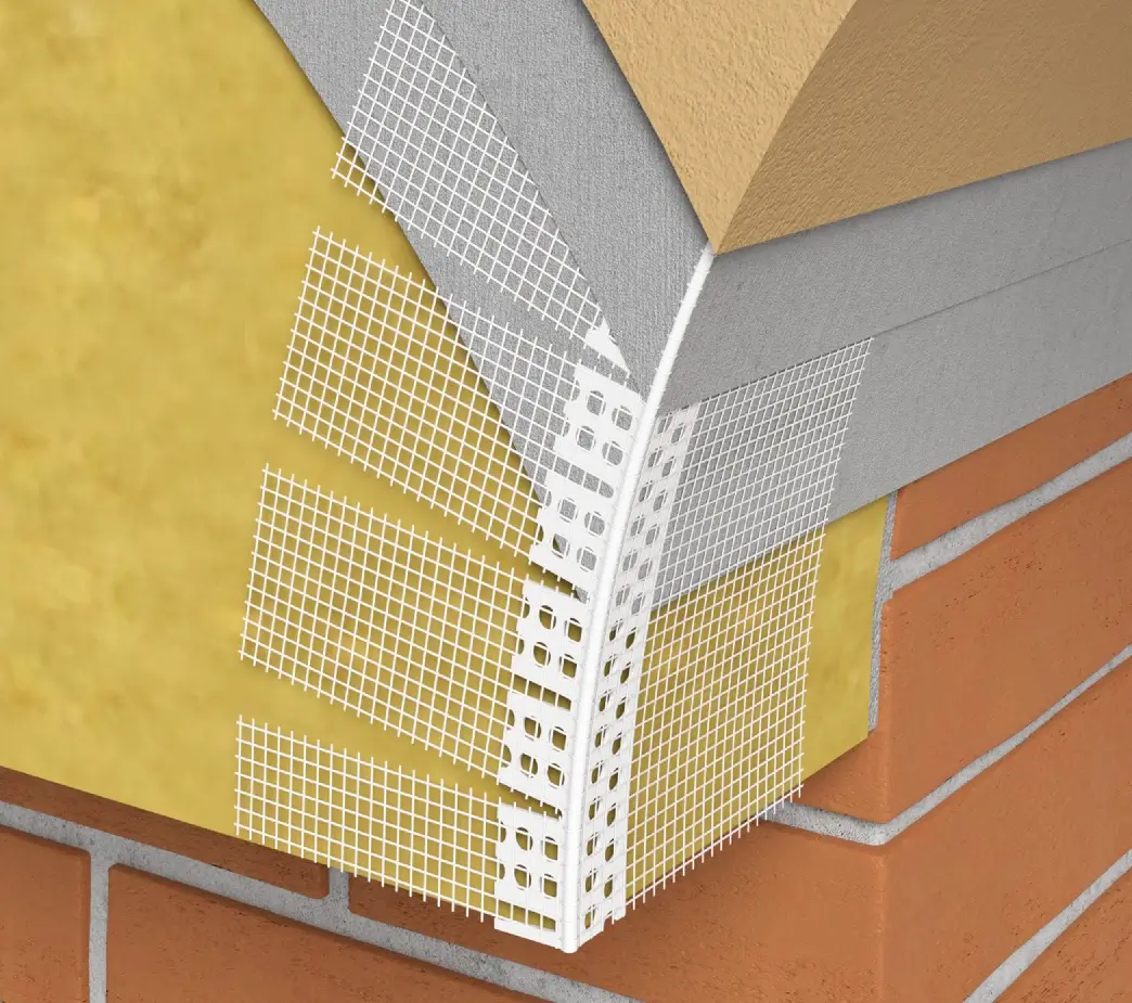 Gewolbewinkel - Coltar PVC Arcuibil cu Plasa Alba 100x150mm [2]