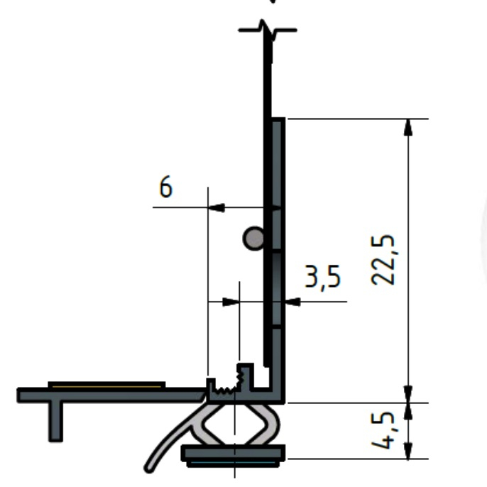 Element Conexiune Tamplarie cu Lamela LS, 2D, 6mm, 2.6 m [3]
