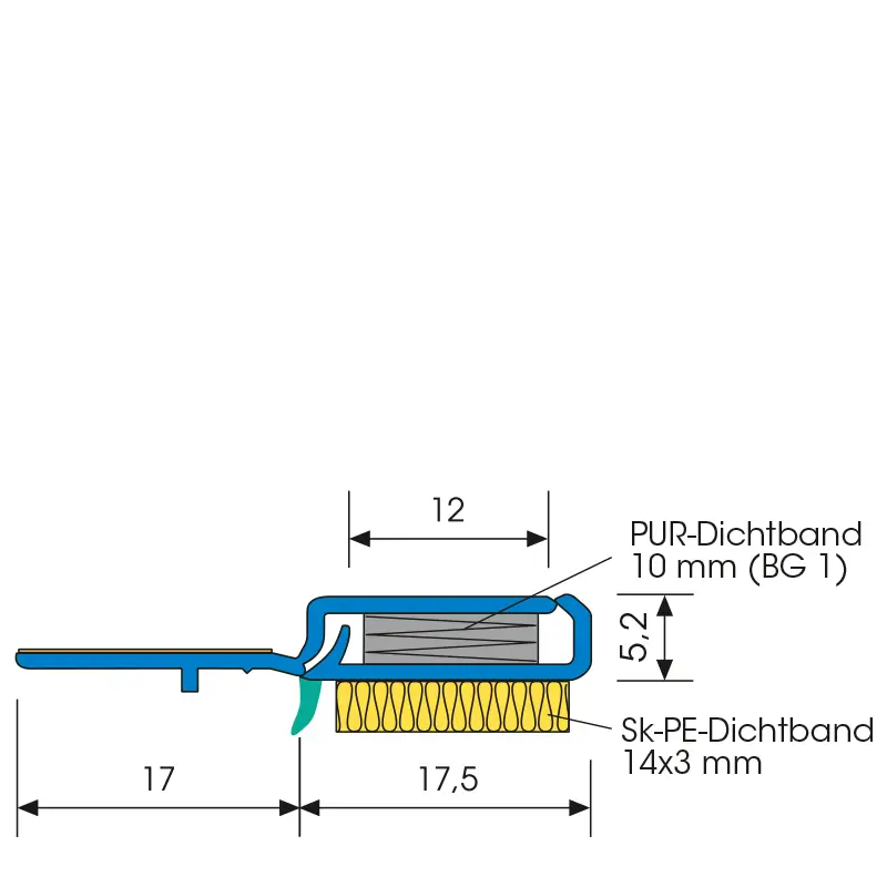Element Etanșare Tâmplărie Pentru Tencuieli Anputzleiste A17 ELASTIK-plus 17mm 2.4m [2]