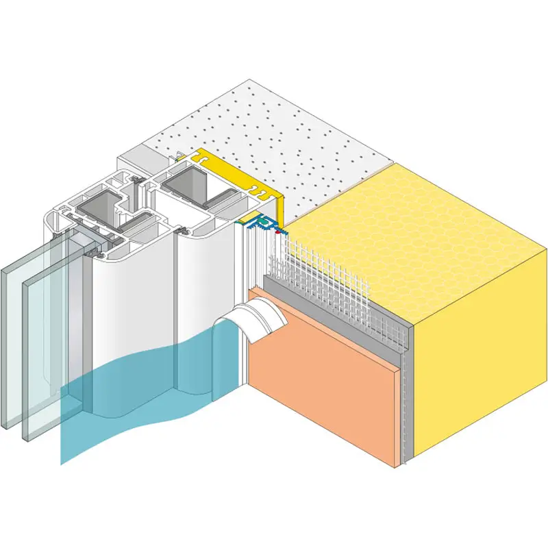 Element Etanșare Tâmplărie Pentru Tencuieli Anputzleiste W30 Teleskop-Gewebeleiste IDEAL-PLUS 9mm 2.4m [4]
