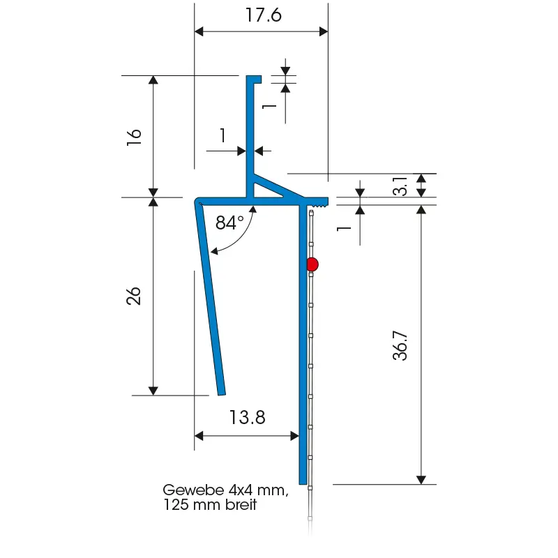 Element inferior Rost Dilatație V83 VHF-DROP-TEX 2m [3]