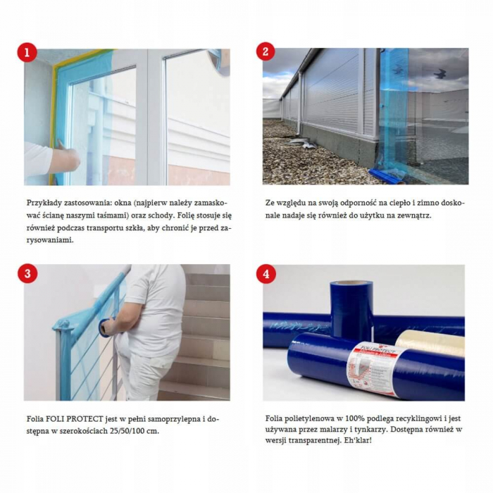 Folie de Acoperire Autoadezivă FOLI PROTECT Blue 0.5 x 100m [2]
