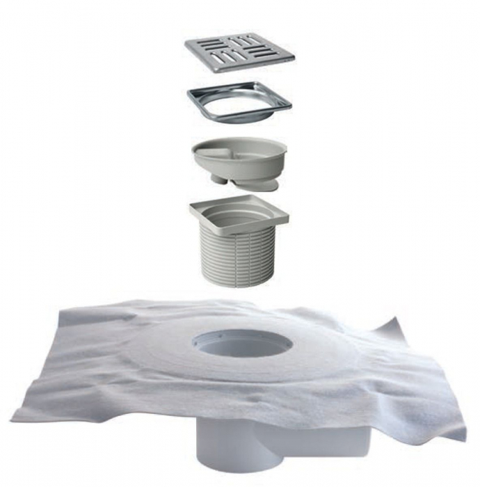 Kit Sifon Lateral pentru Scurgeri de Pardoseală Diametru 90mm [1]