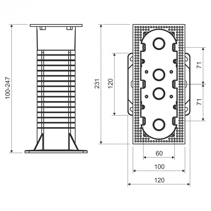 KEZ3 Doza Multipla pentru Montaj in Termosistem [3]