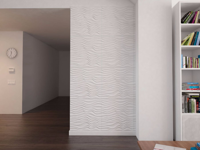 Panou Decorativ 3D din Poliuretan Riflaj RIDA 600x600x10mm 0.36mp/buc [4]