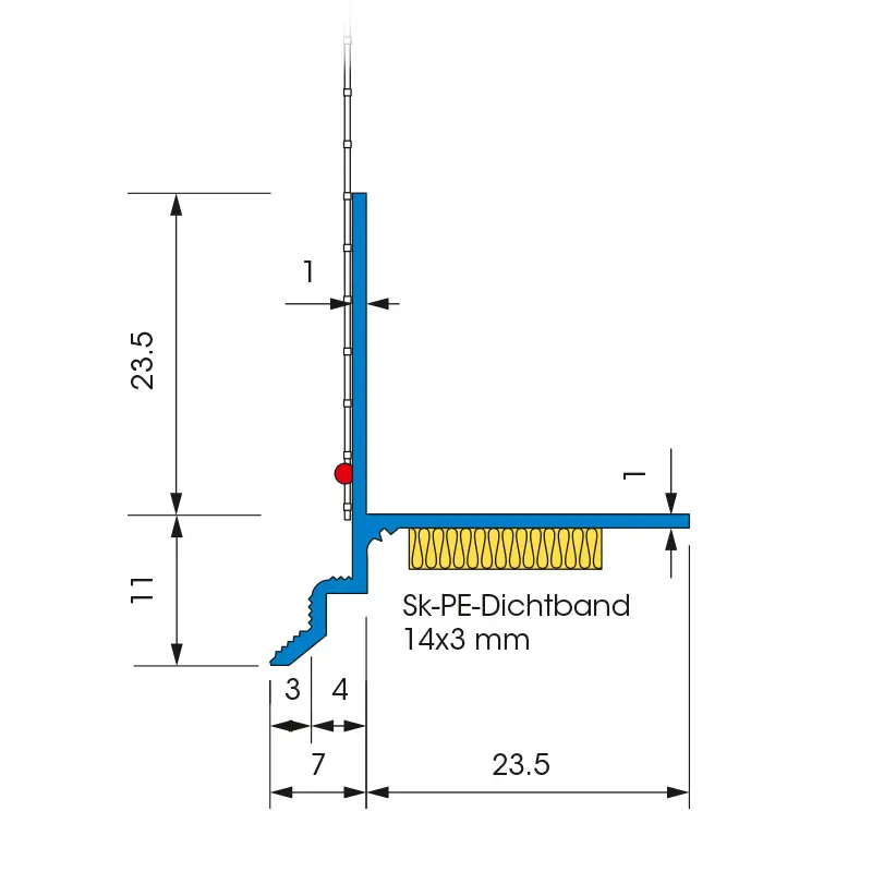 Profil de Legătură la Tâmplărie cu Casetă W60 APU-Aufklebeprofil DUE 2,1m [3]