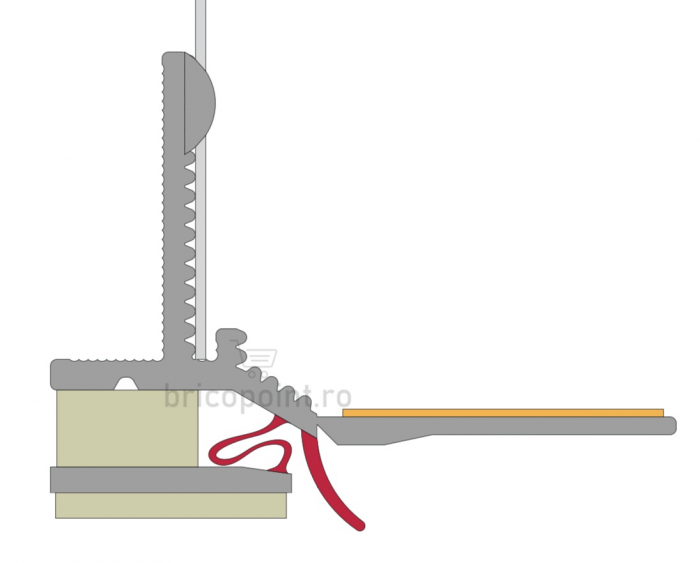 Profil Etansare si Conexiune Tamplarie Pentru Termosistem cu Lamela Giga Flex Antracit, 10 mm, 2.4 m/buc, 60 m/ set|25buc [4]