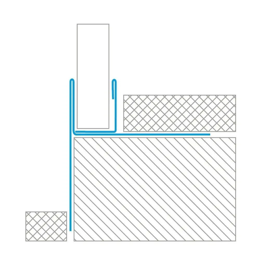 Profil inserție Sticlă Dreapta inox Periat 13mm, 1.5m [5]