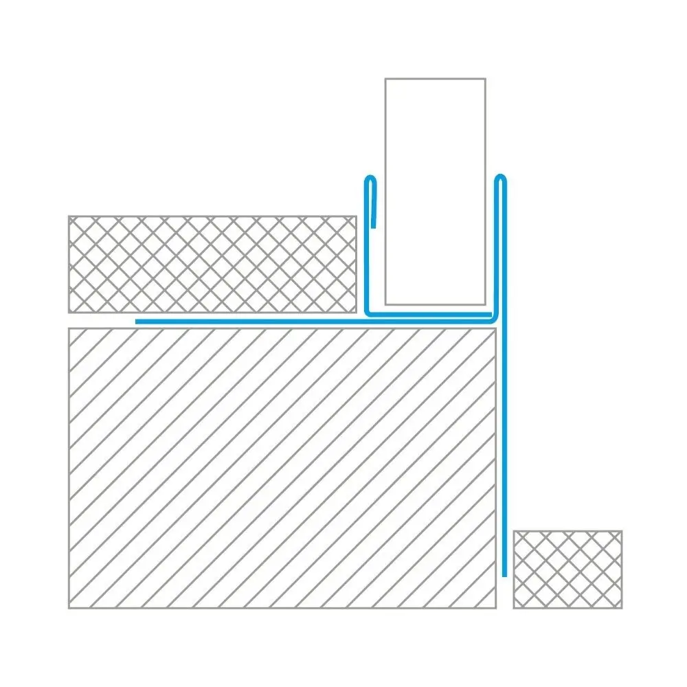 Profil inserție Sticlă Stânga inox Periat 13mm, 1.5m [5]