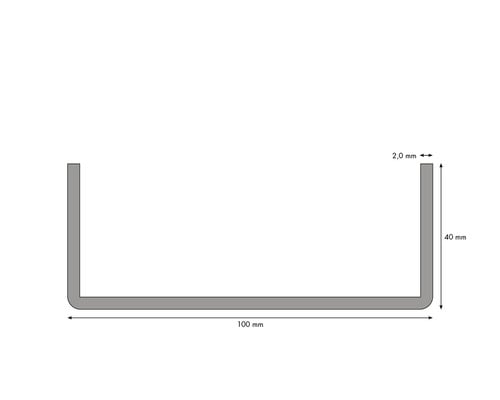 Profil Pentru Montajul Usilor UA 100 x 4000 x 2 mm [2]