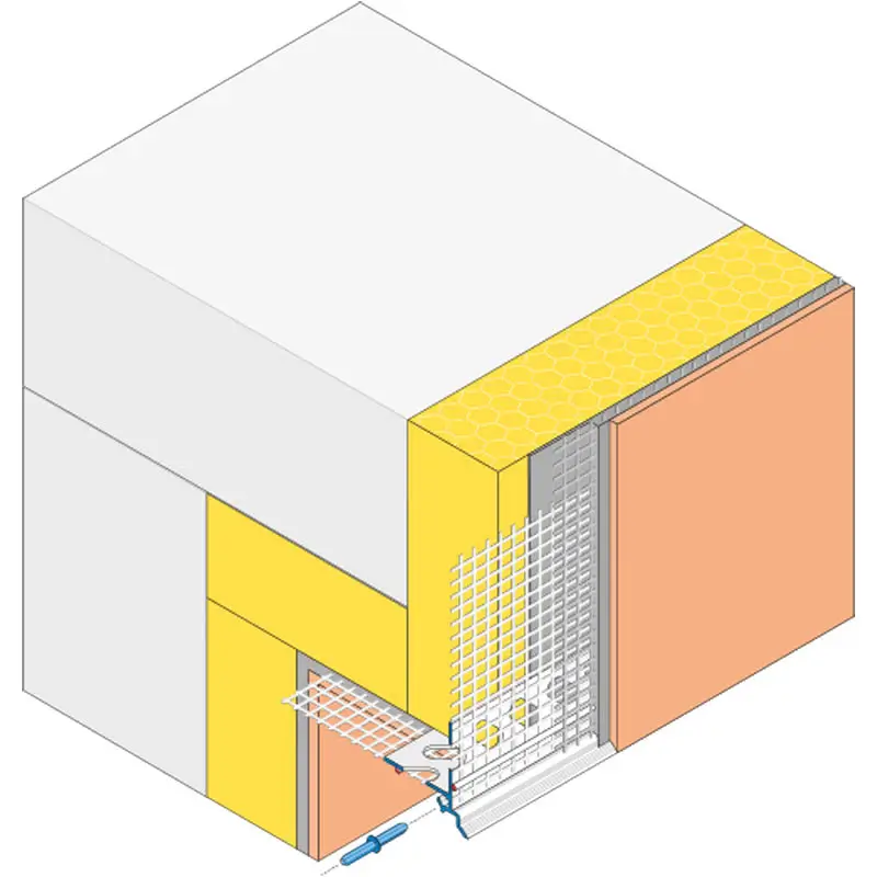Profil Picurător Cu Lăcrimar Ascuns Utilizat la Fereastră Balcon Soclu DROP-TEX-DUE 2m [3]