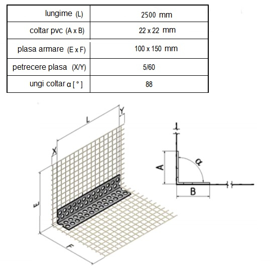 Coltar AL Premium cu Plasa Rosie GewebeEckwinkel 150x100mm 2.5m [4]