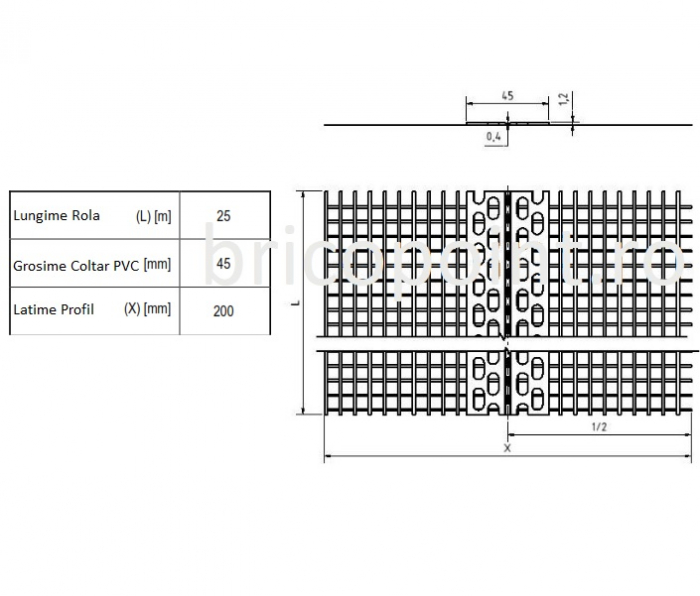 Rolleck - Coltar PVC cu Plasa cu Unghi Variabil 100x100/25 m [cutie cu rola de 25 m] [4]