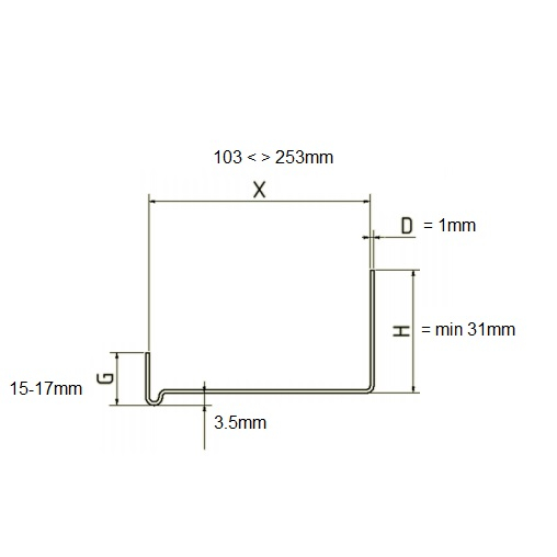 Profil Soclu Rigid 20cm SockelAbschlussLeiste 1mm 2m [4]