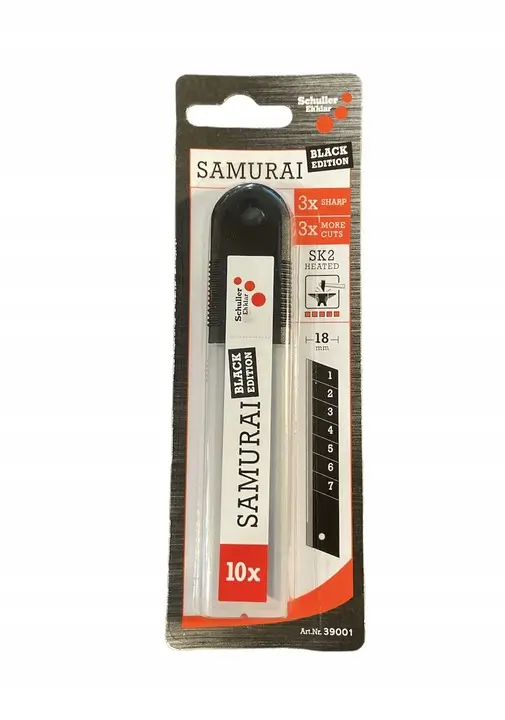 Set 10 Lame Cutter SAMURAI Black 18mm [1]