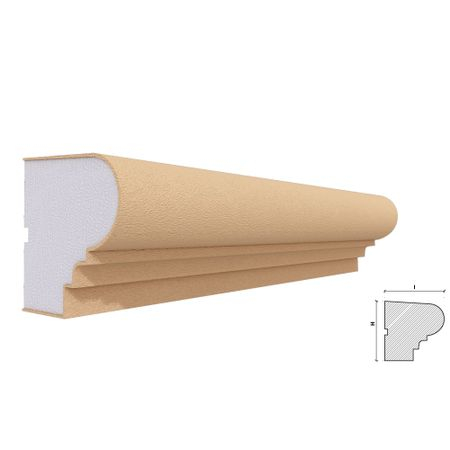 Solbanc / Pervaz Fereastra de Exterior din Polistiren Expandat Laminat cu Rasina FP202, H 100 x 100 mm, lungime 2m [2]