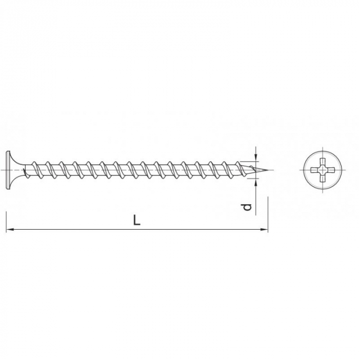 Șurub Autofiletant Pentru Fixare pe Suport din Lemn 3.5 x 25mm [2]