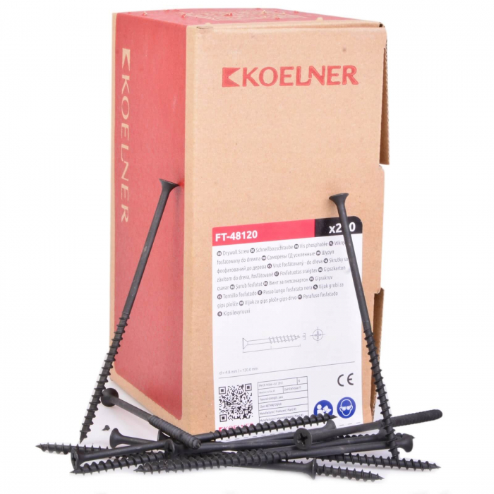 Șurub Autofiletant Pentru Fixare pe Suport din Lemn 4.8 x 120mm [5]