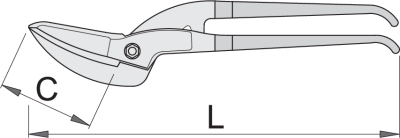 UNIOR 592R-PLUS/7DP Foarfeca de Tabla Pelican, L 350mm [2]