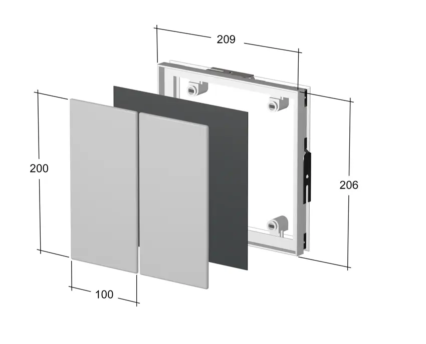 Usita Vizitare Faiantabila PVC + Tabla Galvanizata [2]