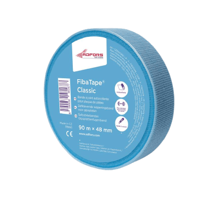 Finisaje - Banda Adeziva din Fibra de Sticla Pentru Rosturi Gips Carton, 48mm