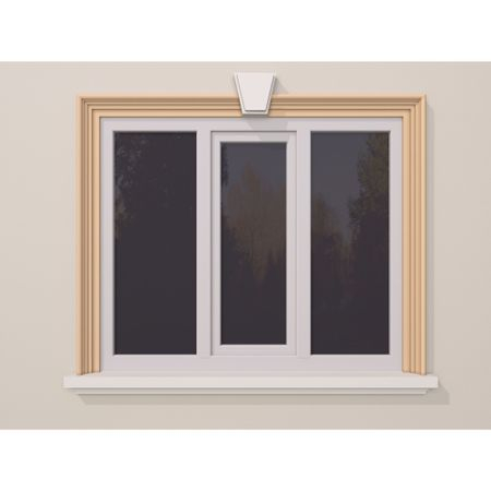 Ancadrament Fereastra pentru Exterior din Polistiren Expandat Laminat cu Rasina FP103, H 180 x L 80 mm, Lungime 2 m [4]