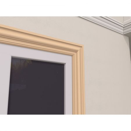 Ancadrament Fereastra pentru Exterior din Polistiren Expandat Laminat cu Rasina FP116, H 120 x L 40 mm, lungime 2m [3]
